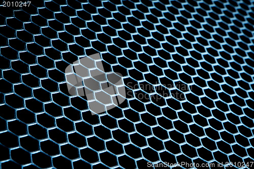 Image of abstract metallic grid