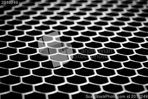 Image of abstract metallic grid