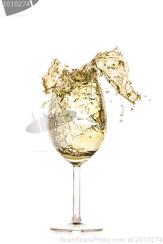 Image of white wine splash