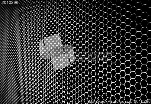 Image of abstract metallic grid