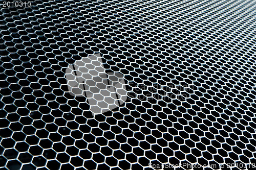 Image of abstract metallic grid