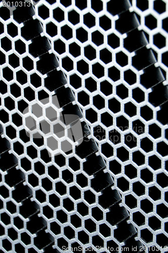 Image of abstract metallic grid