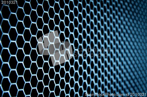 Image of abstract metallic grid