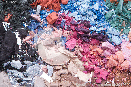 Image of set of multicolor crushed eyeshadows