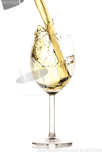 Image of white wine splash