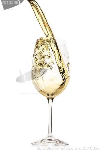 Image of white wine splash