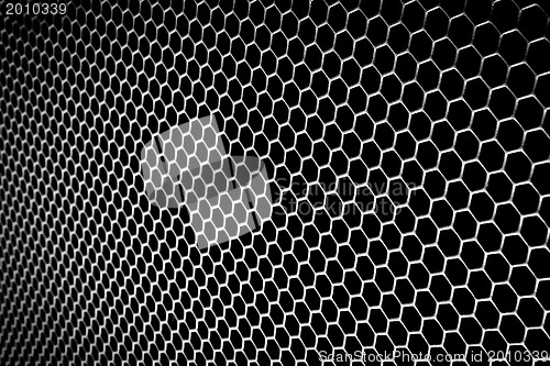 Image of abstract metallic grid