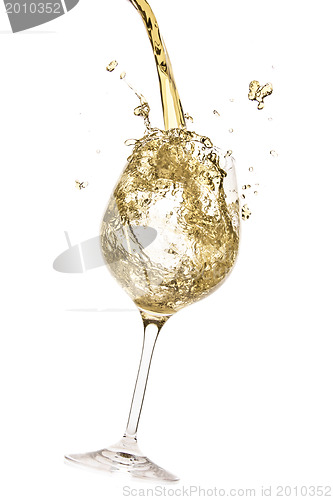 Image of white wine splash