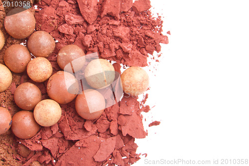 Image of bronzing pearls with eyeshadows