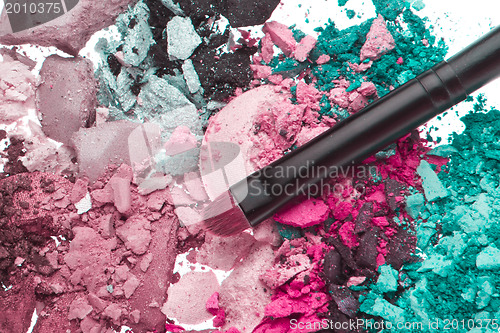 Image of set of multicolor crushed eyeshadows
