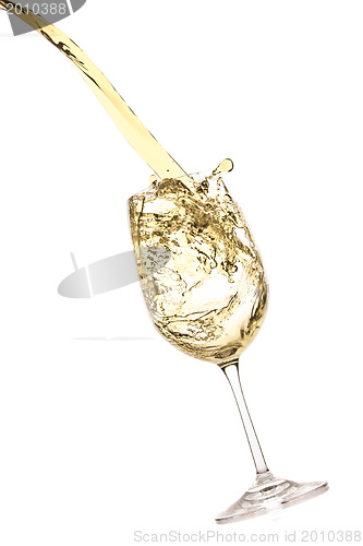 Image of white wine splash