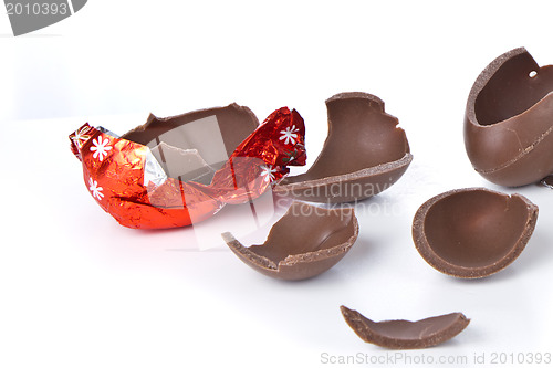 Image of cracked chocolate egg 