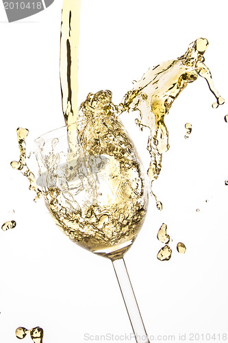 Image of white wine splash