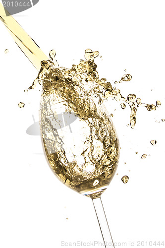 Image of white wine splash