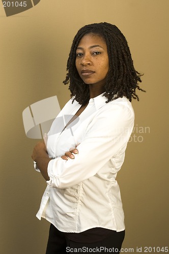 Image of black woman in office