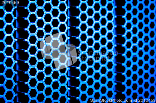 Image of abstract metallic grid