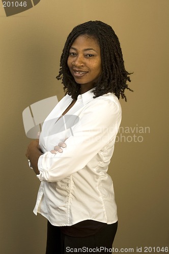 Image of black woman in office