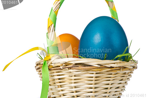 Image of basket with easter eggs