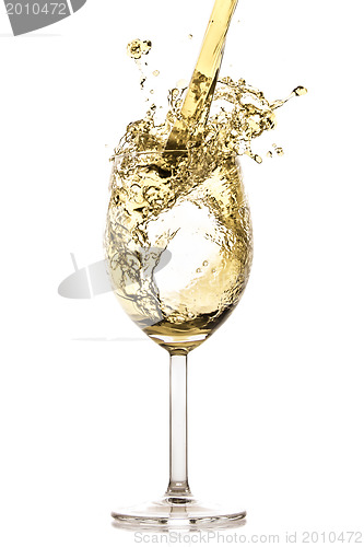 Image of white wine splash