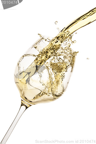 Image of white wine splash