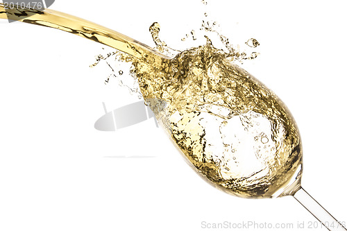 Image of white wine splash