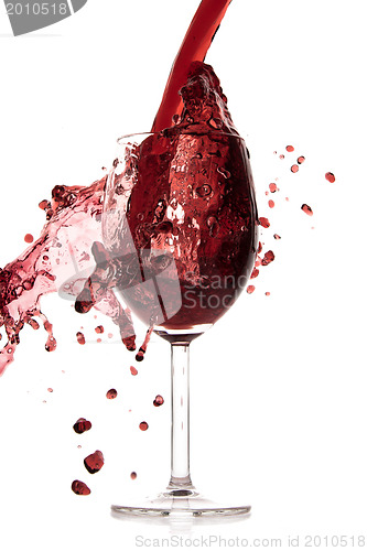 Image of pouring red wine