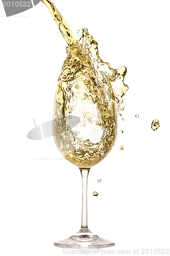 Image of white wine splash