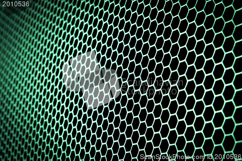 Image of abstract metallic grid