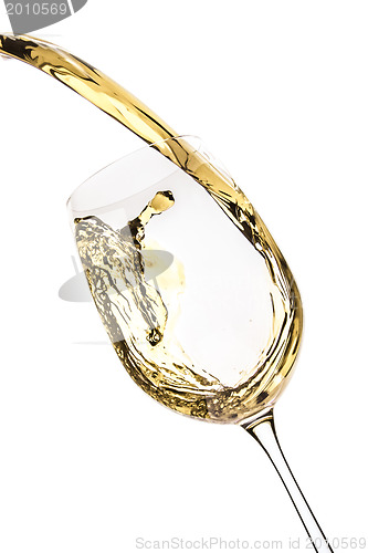 Image of white wine splash