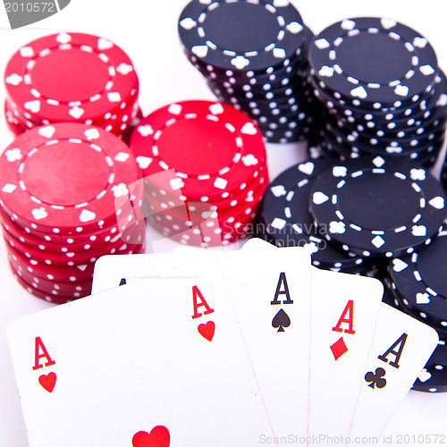 Image of playing cards and poker chips