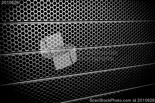 Image of abstract metallic grid
