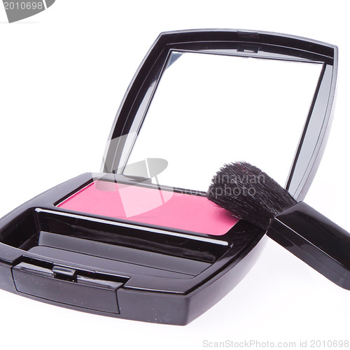 Image of compact blush with brush