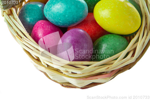 Image of easter eggs in basket