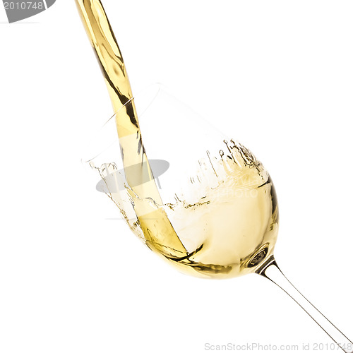 Image of white wine splash