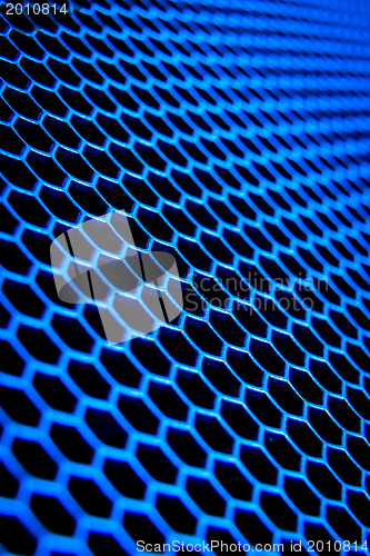 Image of abstract metallic grid