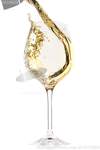 Image of white wine splash