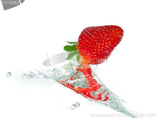 Image of strawberry in the water