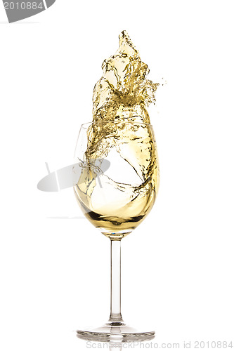 Image of white wine splash