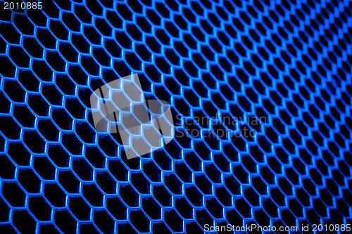 Image of abstract metallic grid