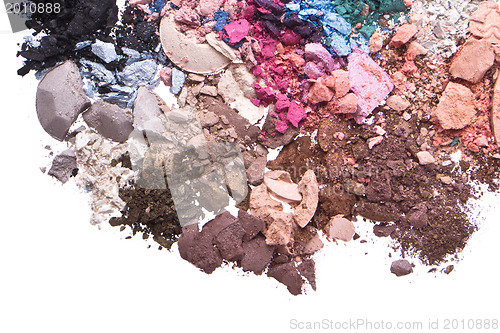 Image of set of multicolor crushed eyeshadows