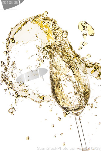 Image of white wine splash