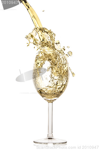 Image of white wine splash