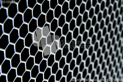 Image of abstract metallic grid