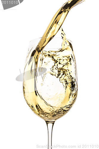 Image of white wine splash