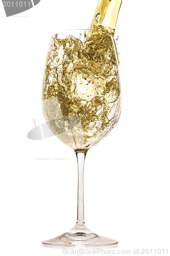 Image of white wine splash