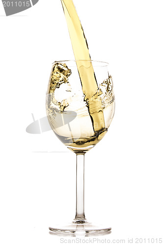 Image of white wine splash