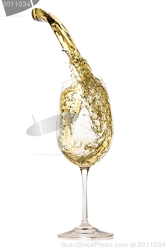 Image of white wine splash