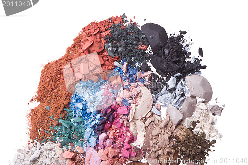 Image of set of multicolor crushed eyeshadows