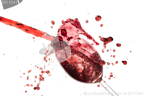 Image of pouring red wine