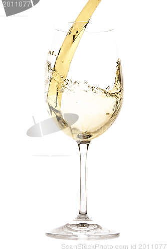 Image of white wine splash